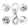 Whirling Snap Hooks, Stainless Steel Spring Eye Snaps Durable Trigger