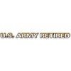 U.S. Army Retired in White, Gold and Black 13"x2.25" Window