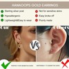 Hanaoops Hoop Earrings for Women Hanging Double Oval Hoop Earrings