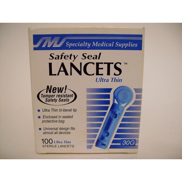 Safety Seal Lancets 30g 100 Sterile Lancets