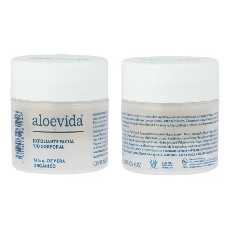 Aloevida Kit De Viaje Exfolia Y Humecta Con Aloevera Organic