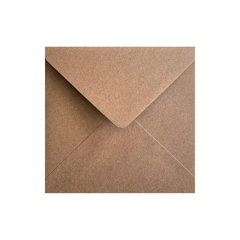 155 x 155mm Square Kraft Fleck Recycled Envelopes x 100