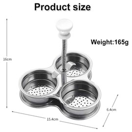 BOENLU Egg Poachers with 3 Stainless Steel Grids, Non Stick Pocket Egg Cups for Quick, Easy, and Nutritious Breakfast