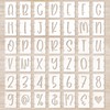 Letter Stencil 42 Pieces 2 Inch Stencil Letters Craft Number