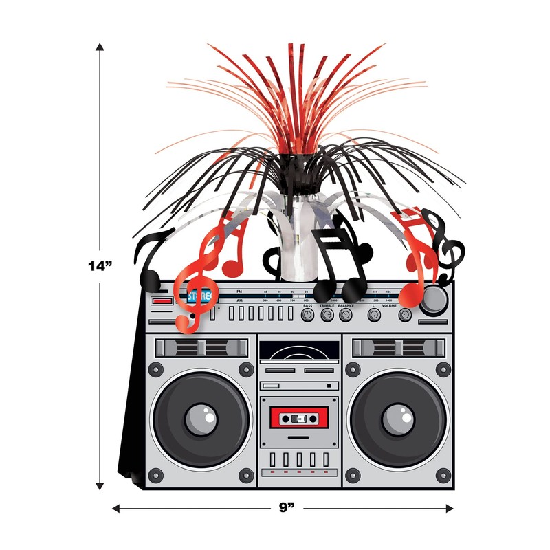Beistle, 2 Piece Boom Box Centerpieces, 14''