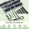 Keadic 67Pcs Flat Head Cotter Pins Assortment Kit Includes Single