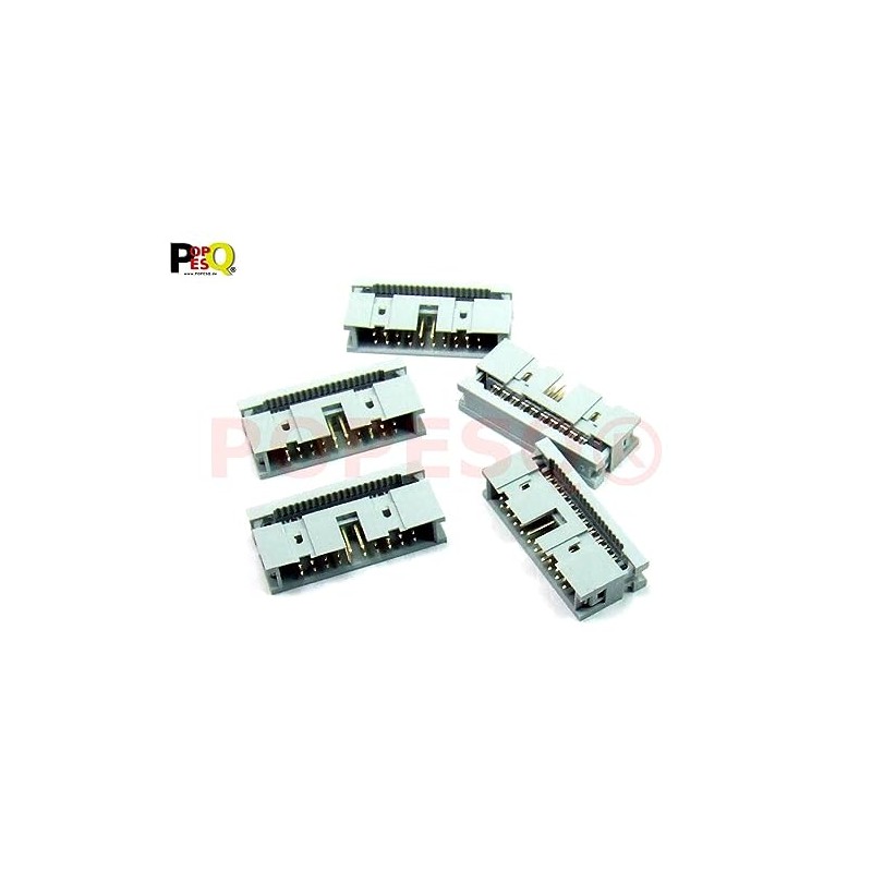 POPESQ® #A2059 IDC 2.54 mm Female Ribbon Cable 20-Pin Pack