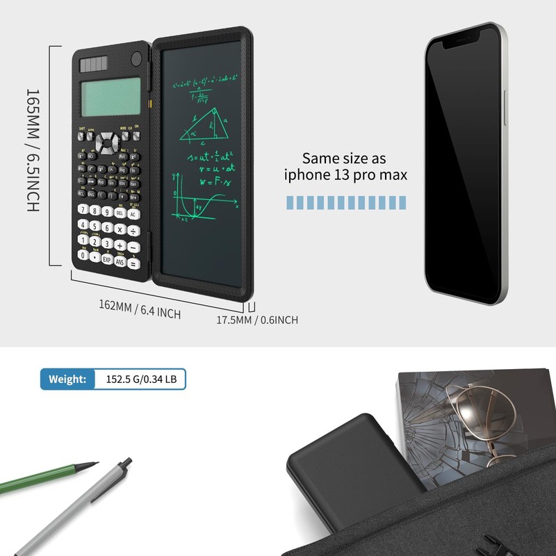 Scientific Calculator for Students with Notepad, ROATEE Middle and High