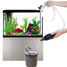 Waifoter 6ft Aquarium Gravel Vacuum Cleaner, Fish Tank Water Changer, Hand Pump Siphon