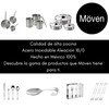 Moven Comal De Acero Inoxidable Liso de 30cm con Agarradera