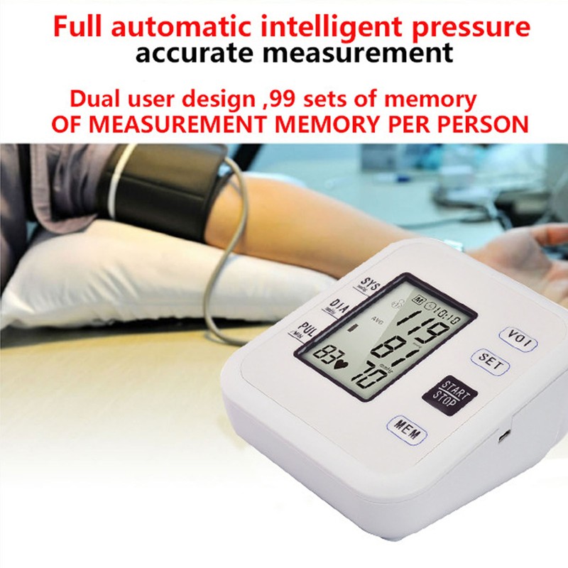 Blood Pressure Machine Large Display Voice Announcement Irregular Heartbeat Detection