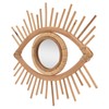 Nordic Makeup Mirror Rattan Woven Eye Shape Wall Hanging Mirror