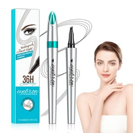 Magischer Augenbrauenstift mit 4 Mikrogabelspitzen,Augenbrauenstift, langlebiger wasserfester Augenbrauenstift und wischfester Augenbrauenstift, sorgt für natürlich aussehende, definierte Augenbrauen