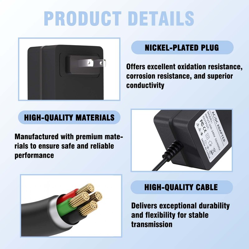 15V Power Supply Compatible with Moukey Karaoke Machine for MTs10-1