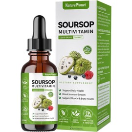 Soursop Multivitamin Liquid Drops, Bitters Liquid, Organic Soursop Leaf Extract