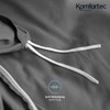 Komfortec Bed Linen Set, microfibre, Charcoal, 155x220 + 1x 40x80
