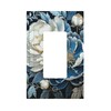 PPZCXWP White Blue Flower Peonies Single Decora Outlet Wall Plate