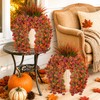 8 PCS Artificial Fall Flowers for Outdoors, UV Resistant Fake