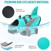 Oslueidy Dog Life Jacket, High Flotation, Shark Dog Life Jacket,