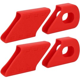 VGEBY1 - 4 fundas protectoras para bielas de bicicleta, a prueba de polvo, para bicicleta de monta?a (rojo)