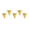Plain Shiny Bunting Garland 3 m, Gold