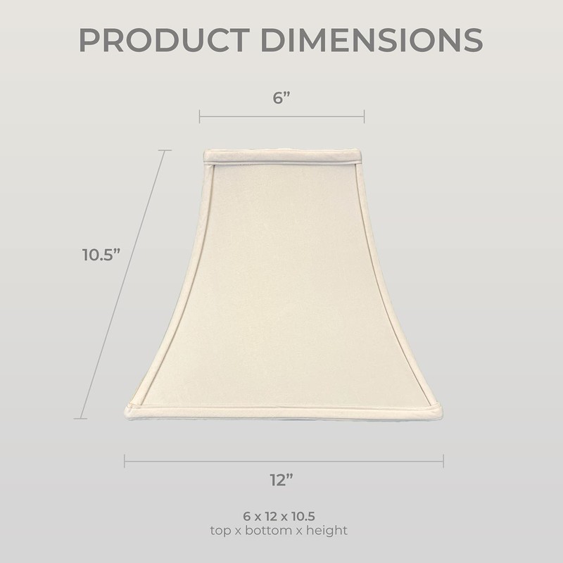 Royal Designs, Inc. Regal Series Square Bell Lamp Shade, 6