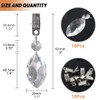 Keadic 10 x Professional Tablecloth Weights Crystal Teardrop Prisms Pendants
