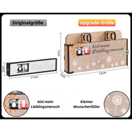 TUZELIYA Lieblingsmensch - Duplo Schokoriegel-Geschenkbox Deko - Wunscherfüller Geldgeschenk für Frauen, BFF, Beste Freundin - Geldgeschenk Geburtstag Holz - OHNE Duplo