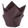 Dovhmoh 200pcs Tulip Cupcake Bacups,Muffin Bellliner Holder,Rustic Cupcake Wrapper,Brown,White,Nature Color