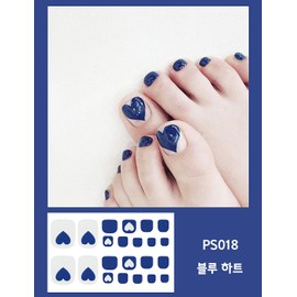 Pedicure stick-on nail, paddy sticker, self-nail care, artificial nail - PS018 / 페디큐어 붙이는네일 패디스티커 셀프네일케어 인조손톱 - PS018