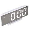 Digital Alarm Clock LED Mirror Screen USB Charging Automatic Dimming
