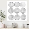 Giant Art Canvas 20x20 Soft Circles II Framed in Multi-Color
