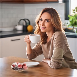 Eastanbul Turkish Delight, 21.2oz, Turkish Delights Candy Assorted Strawberry, Blackberry, Raspberry & Blueberry Flavor, International Candy, Lokum, Plain, Gluten Free, Vegan