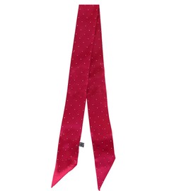 Samiwey Rhinestone Embellished Long Neckerchief Solid Color Skinny Scarf Ribbon Neck Choker Handbag Wrap Handle Belt (burgundy)