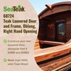 SeaTeak 60725 Teak Louvered Door and Frame, Oblong, Left Hand