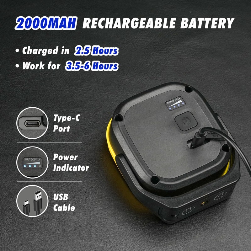 Napatyre Rechargeable LED Work Light,1000 Lumens Magnetic Light with 180°
