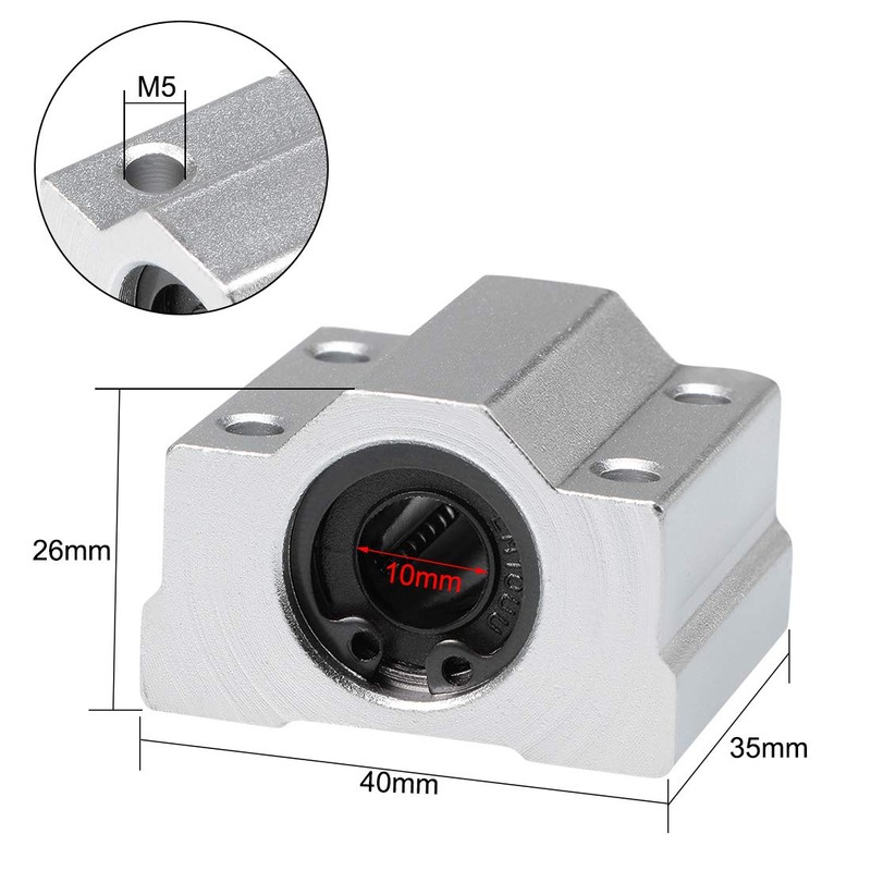 sourcing map Pack of 4 Linear Ball Bearings SCS10UU Sliding