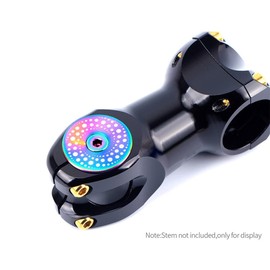 DONGKER Top Cap, Stylish Stem Cap with Screws, Waterproof Titanium Alloy Ahead Cap for Fork Stems for Mountain Folding Road Bike