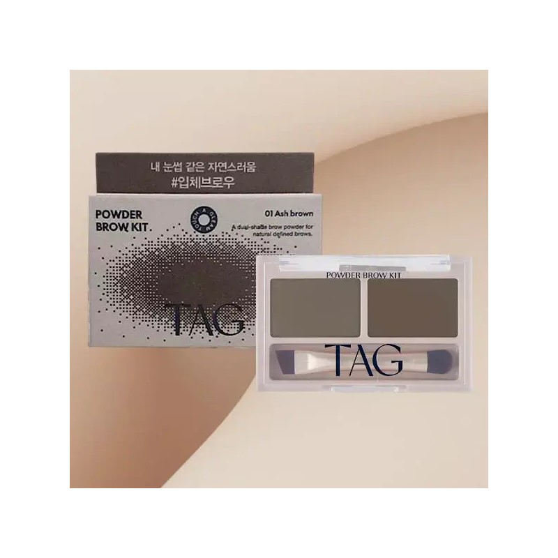 Tag 태그 파우더 브로우키트 1호 애쉬브라운+2호 내추럴브라운 / 아이브로우 Tag