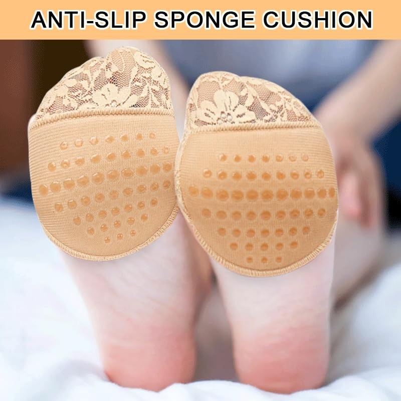 KOZOY Non-Slip Breathable Ankle Socks, 2 Pairs Toe Socks &