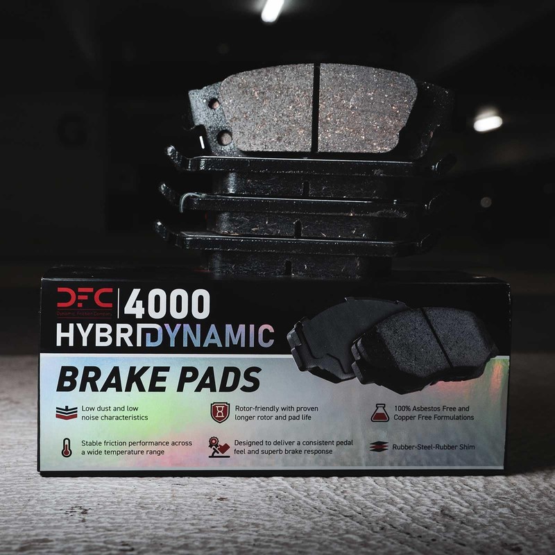 Dynamic Friction Company Front 4000 HybriDynamic Brake Pads and Hardware