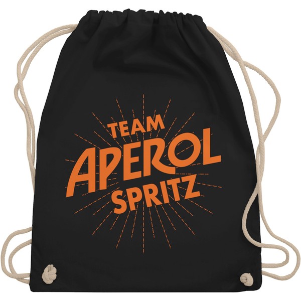 Shirtracer - Gym Bag Backpack - Team Aperol Spritz JGA Girls Night Out Aperol Gift, 01 black