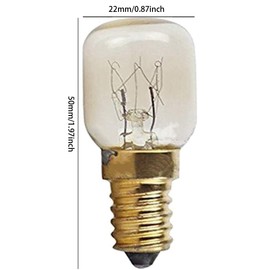 BesYouSel E14 Light Bulb 15W T22 Microwave Oven Bulb 300 High Temperature Warm White Incandescent 360 Beam Angle, 120V, Pack of 3
