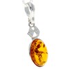 Genuine Cognac Baltic Amber & Sterling Silver Classic Oval Pendant