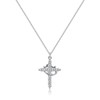 925 Sterling Silver Necklace for Women Men Dainty Diamond Faith