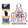 Xuwenz Kiss The Cook Bib Apron with Adjustable Neck for