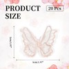 PATIKIL 20Pcs Butterfly Appliques Embellishments, 2 inches Double Layer Lace
