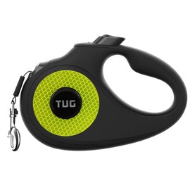 TUG 360° Tangle-Free Reflective Retractable Dog Leash | 16 ft Strong Nylon Tape (Small)
