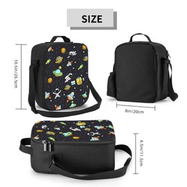 YUAOEUR Astronaut Lunch Bag Insulated Lunch Box for Boys Girls Adults Children Women Men School Picnic Outdoor