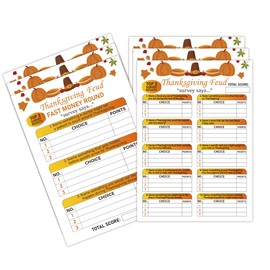 Fun Thanksgiving Friendly Feud Game, Family Games for Adults, Thanksgiving Family Feud Quiz, Thanksgiving Party Game for Family Activity(GESXSC01)